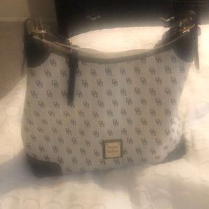 Leather black and white Dooney and Bourke Purse